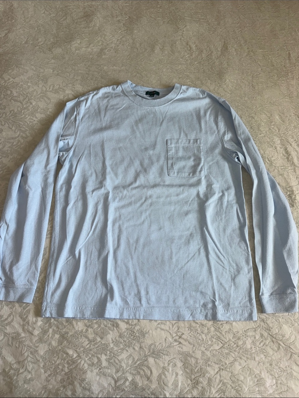 J. Crew Men's Long Sleeve Pocket Tee - Light Blue
